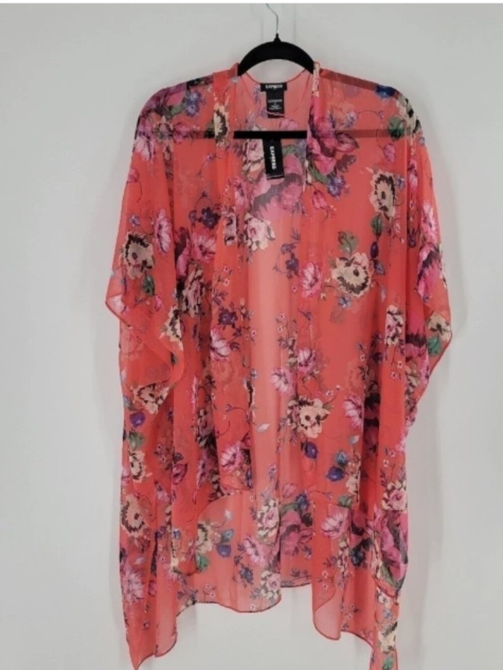 Express Kimono One Size Red Floral New